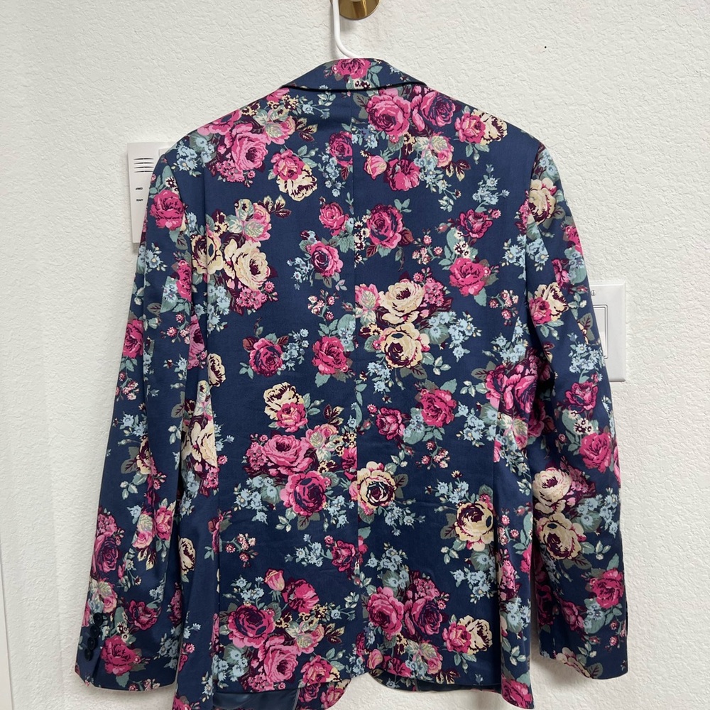 Bar III Navy Floral Men's Blazer - Picture 2 of 3
